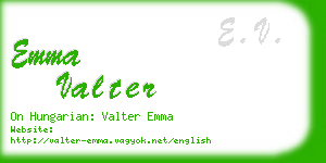 emma valter business card